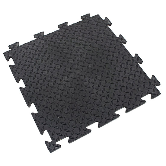 Black Anti Fatigue Floor Tile For Your Fitness Centre