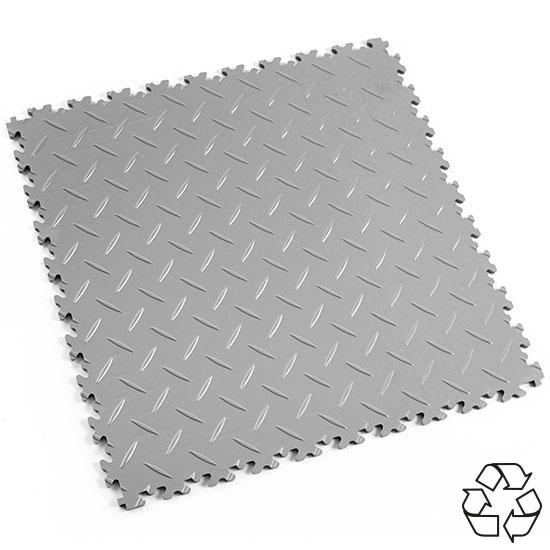 Light Grey Recycled Diamond Plate Floor Tile For Your Factory