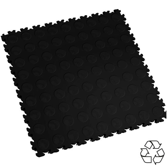 Black Recycled Cointop Temporary Floor Tile