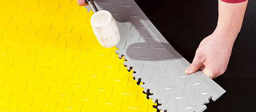 How To Install The Recycled MotoLock Product From industrial floor tiles