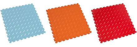 New interlocking Tiles Light Blue, Orange And Red Premium Colours