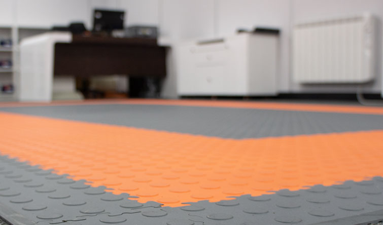 Office floor tiles